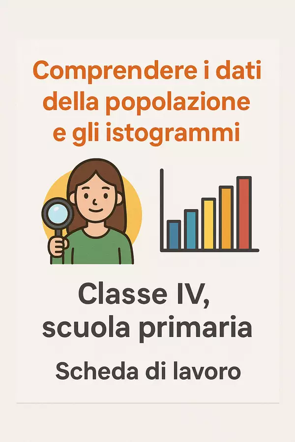 Comprendere i dati della popolazione e gli istogrammi Esercizi - Comprendere i dati della popolazione e gli istogrammi - Maestra Geo Giulia - Pagina di copertina