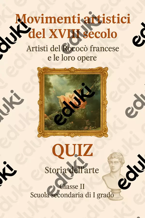 Artisti del Rococò francese e le loro opere Quiz - Artisti del Rococò francese e le loro opere - Scuola a Colori - Pagina di copertina