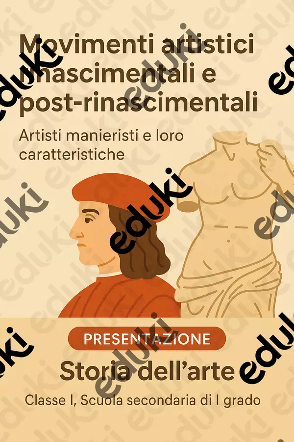 Artisti manieristi e loro caratteristiche Presentazioni / Lavagne - Artisti manieristi e loro caratteristiche - Scuola a Colori - Pagina di copertina