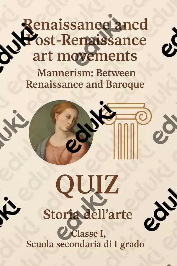 Mannerism: Between Renaissance and Baroque Quiz - Mannerism: Between Renaissance and Baroque - Scuola a Colori - Pagina di copertina