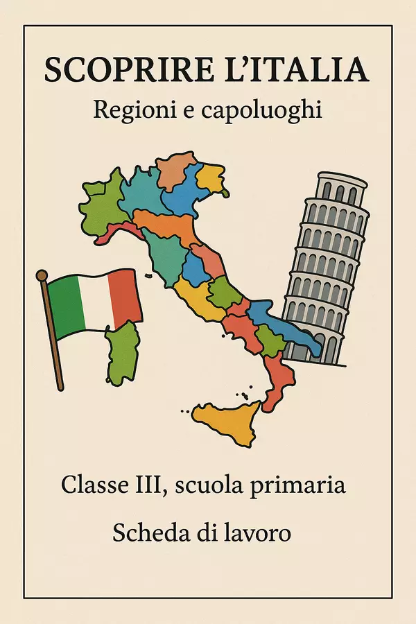 Raccolta di materiali: Leggere una cartina politica dell’Italia Esercizi - Raccolta di materiali: Leggere una cartina politica dell’Italia - Maestra Geo Giulia - Pagina di copertina