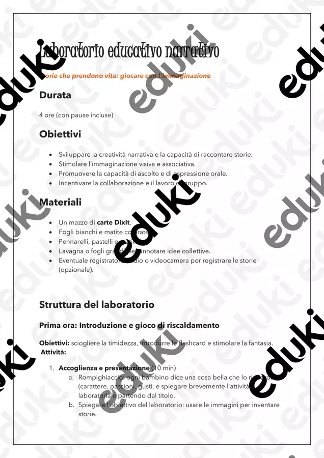 Laboratorio narrativo educativo Flashcard - Laboratorio narrativo educativo - Albi illustrati therapy - Pagina di copertina