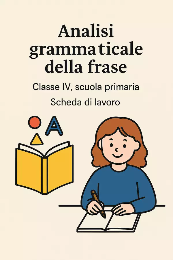 Analisi grammaticale della frase Esercizi - Analisi grammaticale della frase - Maestra di Italiano - Pagina di copertina