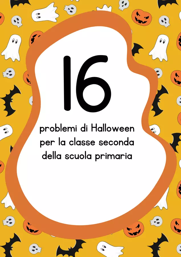 Problemi di Halloween per la classe seconda della scuola primaria Esercizi - Problemi di Halloween per la classe seconda della scuola primaria - MilleLibriPerBambini - Pagina di copertina