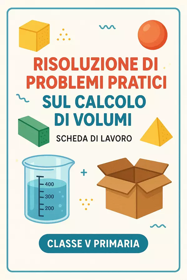 Risoluzione di problemi pratici sul calcolo di volumi Esercizi - Risoluzione di problemi pratici sul calcolo di volumi - Matematica Insieme - Pagina di copertina