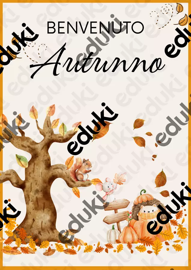 Benvenuto Autunno Serie di lezioni - Benvenuto Autunno - Maestra Mony - Pagina di copertina