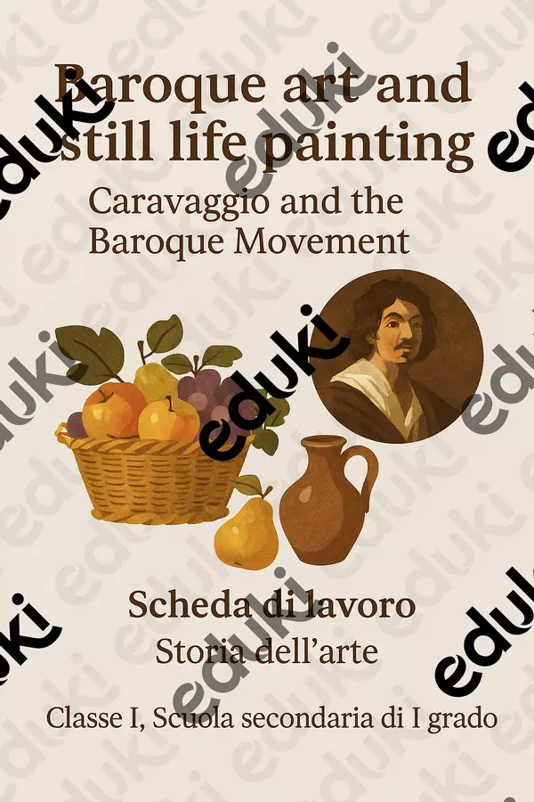 Caravaggio and the Baroque Movement Schede informative - Caravaggio and the Baroque Movement - Scuola a Colori - Pagina di copertina