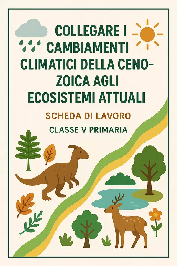 Collegare i cambiamenti climatici della cenozoica agli ecosistemi attuali Esercizi - Collegare i cambiamenti climatici della cenozoica agli ecosistemi attuali - Maestra Geo Giulia - Pagina di copertina