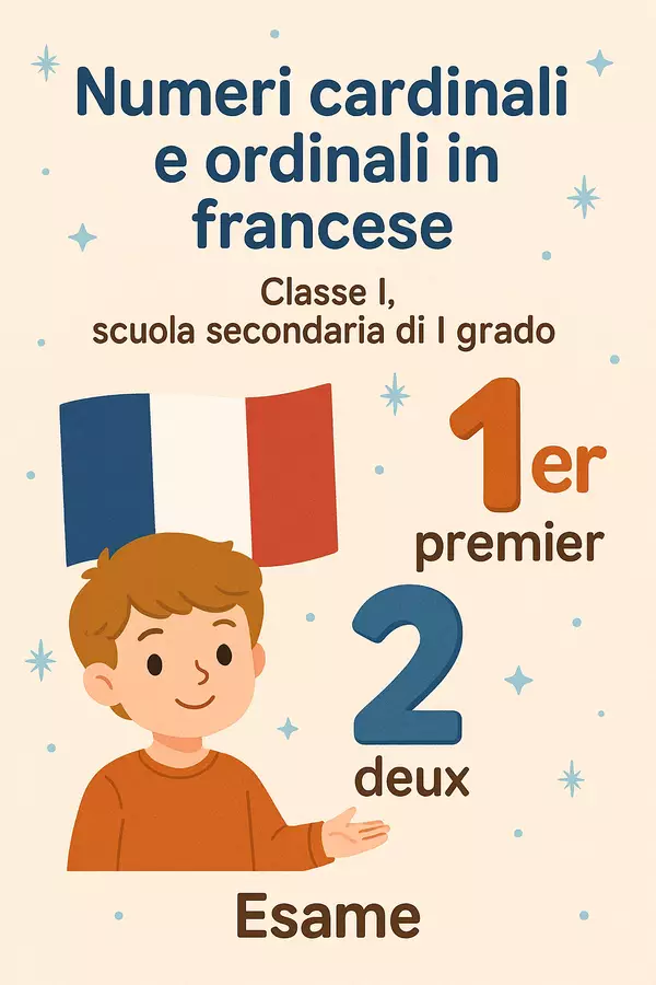 Numeri cardinali e ordinali in francese Compiti in classe/Test - Numeri cardinali e ordinali in francese - English Classroom 🇬🇧 - Pagina di copertina