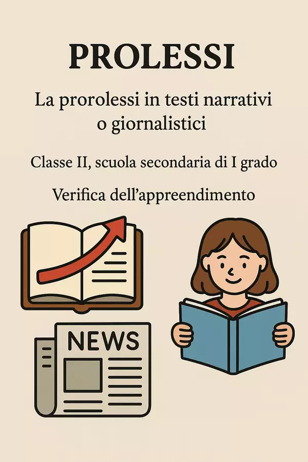 Analizziamo la prolessi nei testi Compiti in classe/Test - Analizziamo la prolessi nei testi - Maestra di Italiano - Pagina di copertina