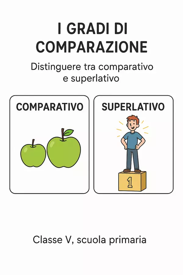 Gradi di comparazione: comparativo vs superlativo Esercizi - Gradi di comparazione: comparativo vs superlativo - Maestra di Italiano - Pagina di copertina