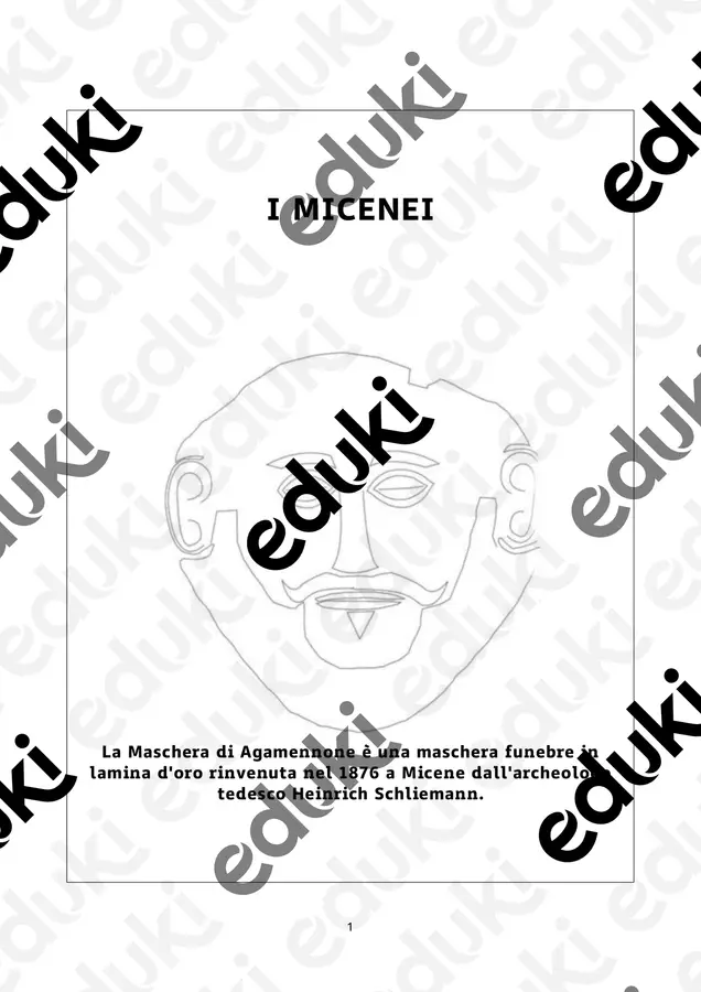 I MICENEI LEZIONE SEMPLIFICATA Materiale di supporto/inclusione - I MICENEI LEZIONE SEMPLIFICATA - Maestra Robydimarzo - Pagina di copertina