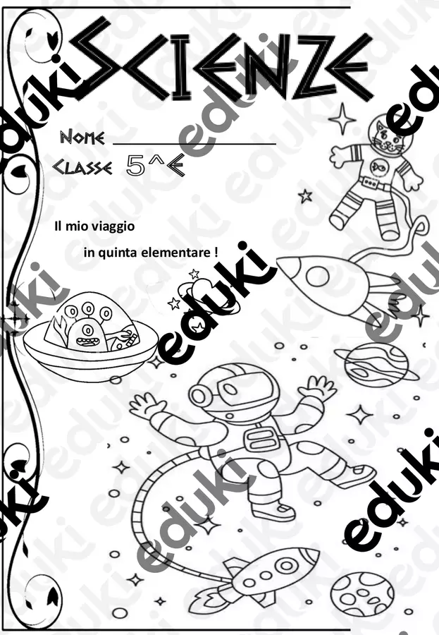 Copertine SCIENZE classe Quinta Opere didattiche / Libri di testo - Copertine SCIENZE classe Quinta - Maestra Tizla Mardi - Pagina di copertina