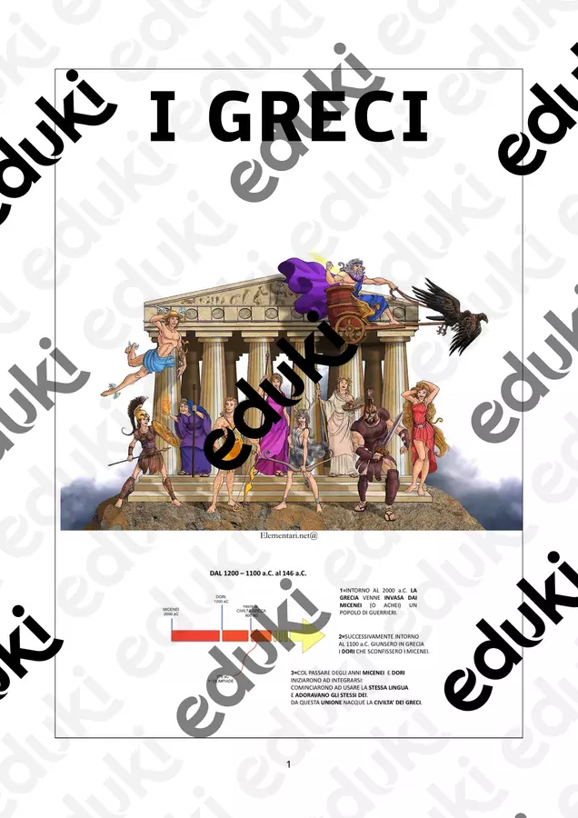 I GRECI FASCICOLO SEMPLIFICATO Materiale di supporto/inclusione - I GRECI FASCICOLO SEMPLIFICATO - Maestra Robydimarzo - Pagina di copertina