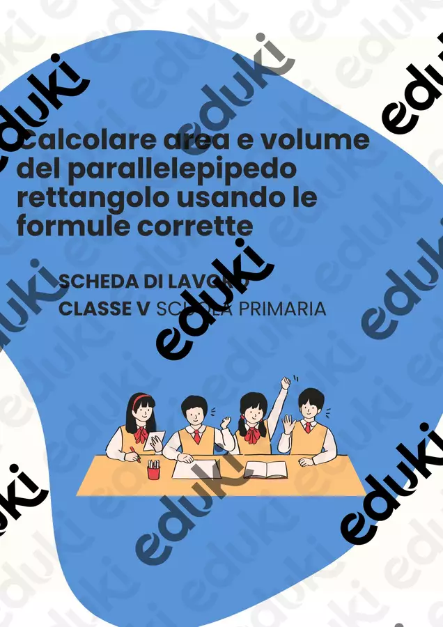 Calcolare area e volume del parallelepipedo rettangolo usando le formule corrette Schede informative - Calcolare area e volume del parallelepipedo rettangolo usando le formule corrette - Matematica Insieme - Pagina di copertina