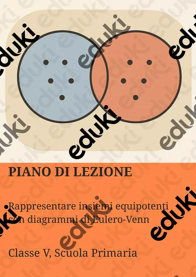 Rappresentare insiemi equipotenti con diagrammi di Eulero-Venn Piani di lezione - Rappresentare insiemi equipotenti con diagrammi di Eulero-Venn - Matematica Insieme - Pagina di copertina
