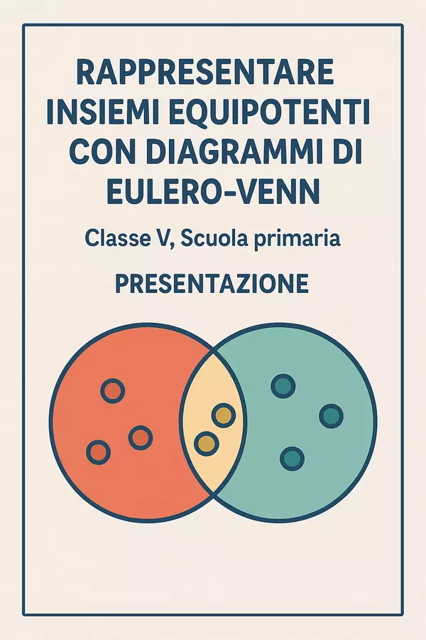 Rappresentare insiemi equipotenti con diagrammi di Eulero-Venn Presentazioni / Lavagne - Rappresentare insiemi equipotenti con diagrammi di Eulero-Venn - Matematica Insieme - Pagina di copertina