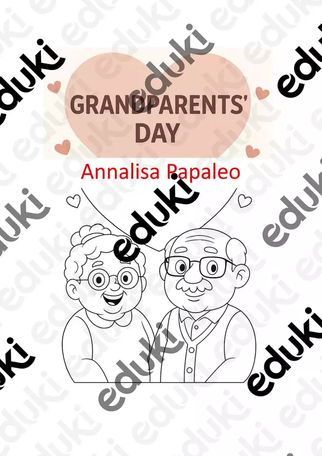 Grandparents' day Materiale di supporto/inclusione - Grandparents' day - Teacher Annalisa - Pagina di copertina