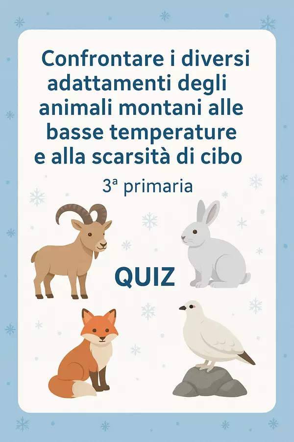 Quiz: confrontare gli adattamenti degli animali montani Quiz - Quiz: confrontare gli adattamenti degli animali montani - Scienza Magica - Pagina di copertina