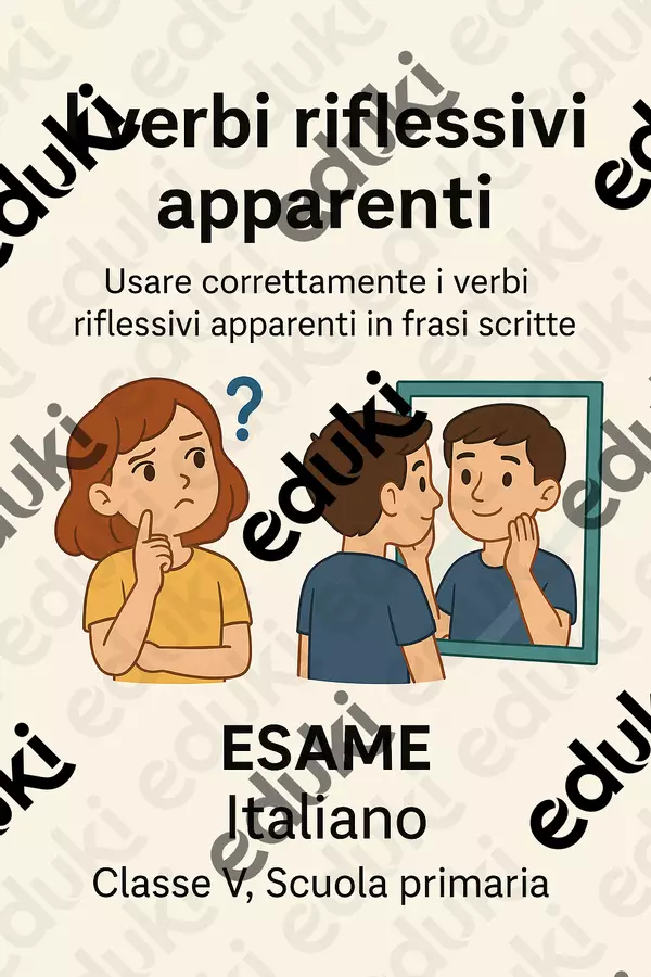 Usare correttamente i verbi riflessivi apparenti in frasi scritte. Compiti in classe/Test - Usare correttamente i verbi riflessivi apparenti in frasi scritte. - Maestra di Italiano - Pagina di copertina