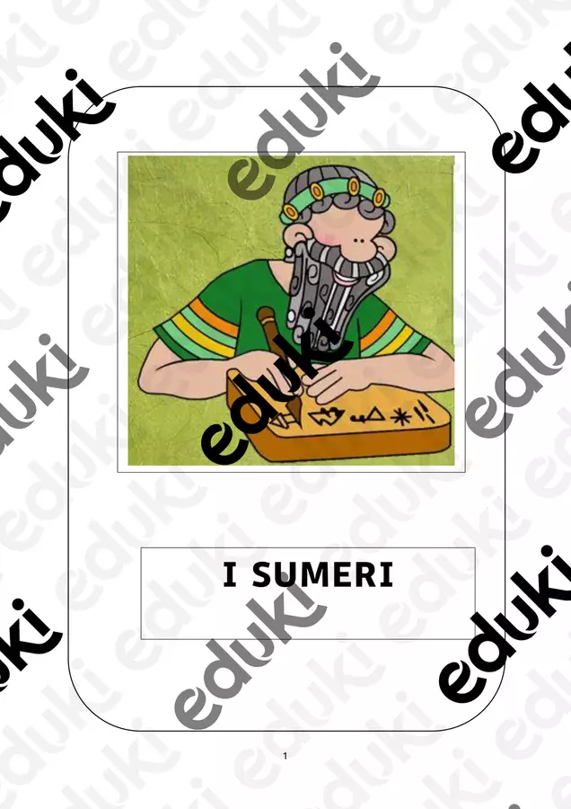 I SUMERI LEZIONE SEMPLIFICATA Materiale di supporto/inclusione - I SUMERI LEZIONE SEMPLIFICATA - Maestra Robydimarzo - Pagina di copertina