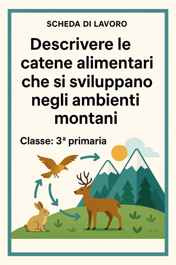 SL catene alimentari animali montani Esercizi - SL catene alimentari animali montani - Scienza Magica - Pagina di copertina