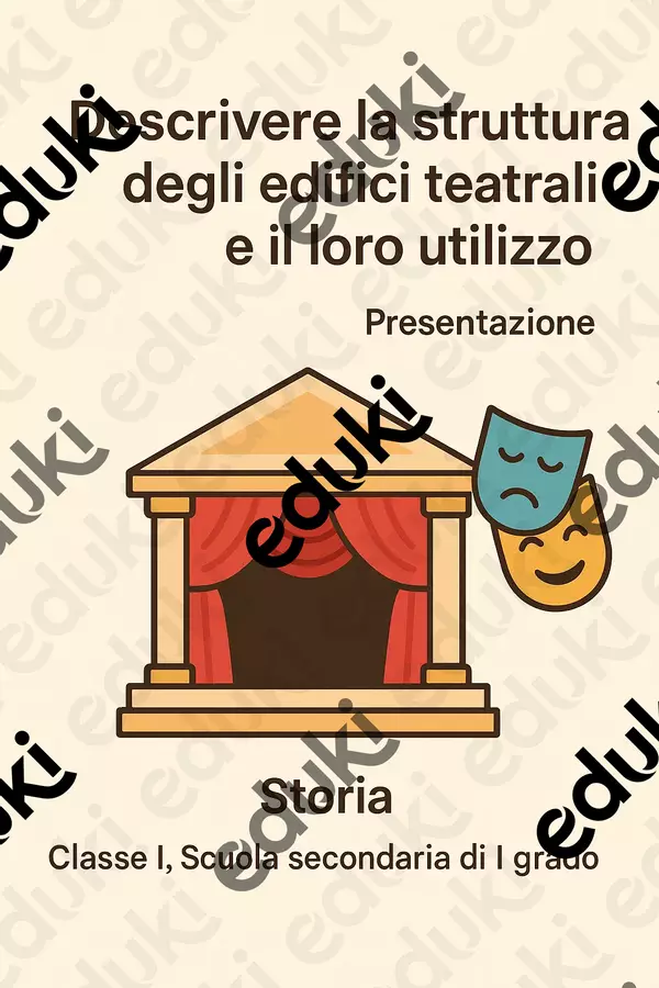 Descrivere la struttura degli edifici teatrali e il loro utilizzo Presentazioni / Lavagne - Descrivere la struttura degli edifici teatrali e il loro utilizzo - La Macchina del Sapere - Pagina di copertina