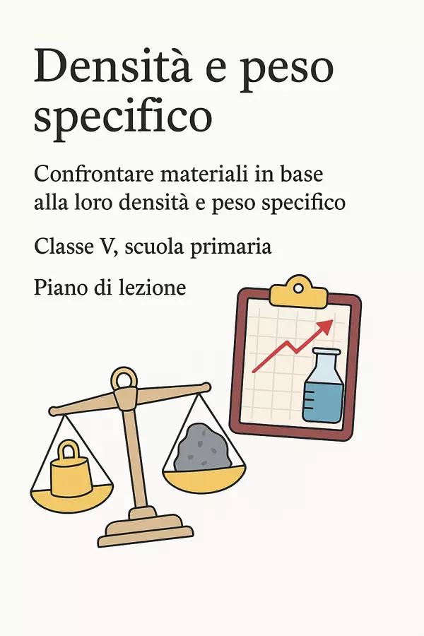 Densità e peso specifico: confrontare materiali Piani di lezione - Densità e peso specifico: confrontare materiali - Scienza Magica - Pagina di copertina