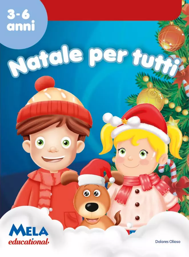 NATALE PER TUTTI libro con canzoni Audio - NATALE PER TUTTI libro con canzoni - Mela educational - Pagina di copertina