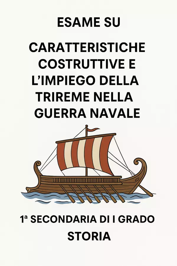 Esame di Storia: La Trireme Greca Compiti in classe/Test - Esame di Storia: La Trireme Greca - La Macchina del Sapere - Pagina di copertina