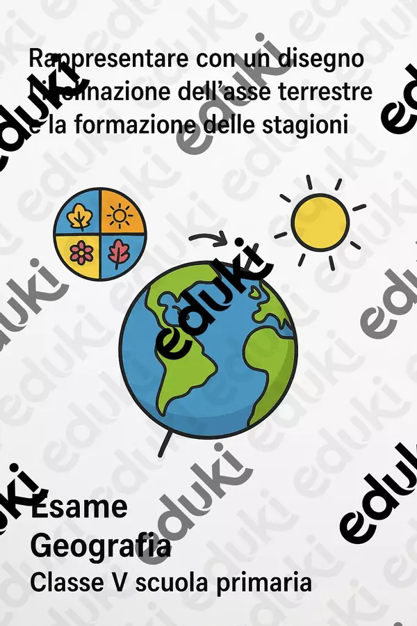 Rappresentare con un disegno l’inclinazione dell’asse terrestre e la formazione delle stagioni Compiti in classe/Test - Rappresentare con un disegno l’inclinazione dell’asse terrestre e la formazione delle stagioni - Maestra Geo Giulia - Pagina di copertina