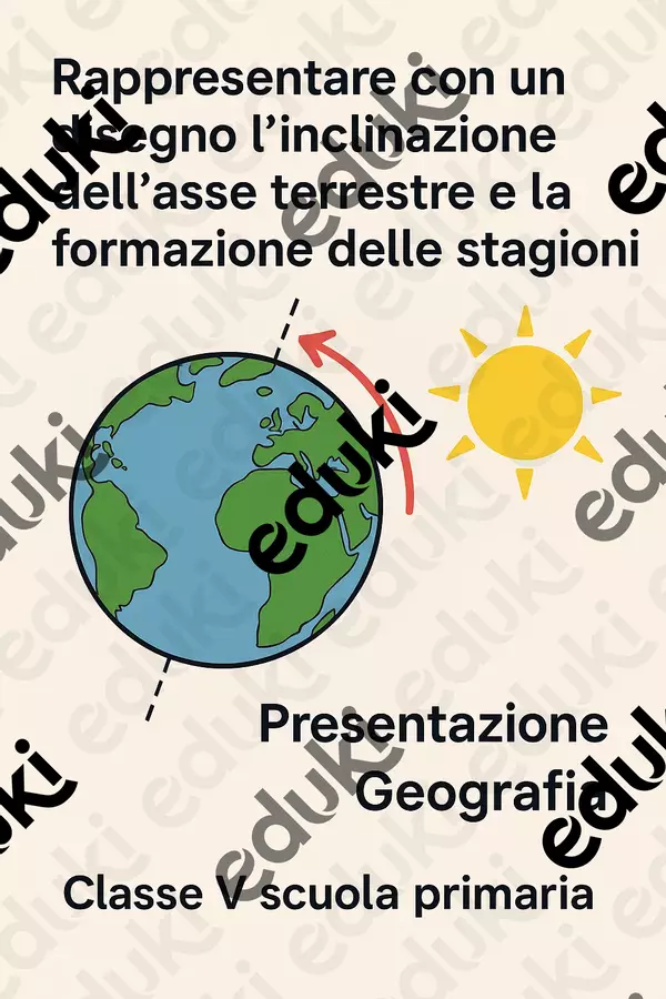 Rappresentare con un disegno l’inclinazione dell’asse terrestre e la formazione delle stagioni Presentazioni / Lavagne - Rappresentare con un disegno l’inclinazione dell’asse terrestre e la formazione delle stagioni - Maestra Geo Giulia - Pagina di copertina