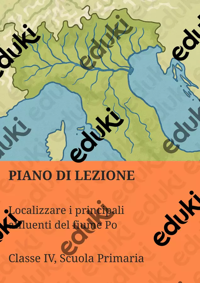 Localizzare i principali affluenti del fiume Po Piani di lezione - Localizzare i principali affluenti del fiume Po - Maestra Geo Giulia - Pagina di copertina