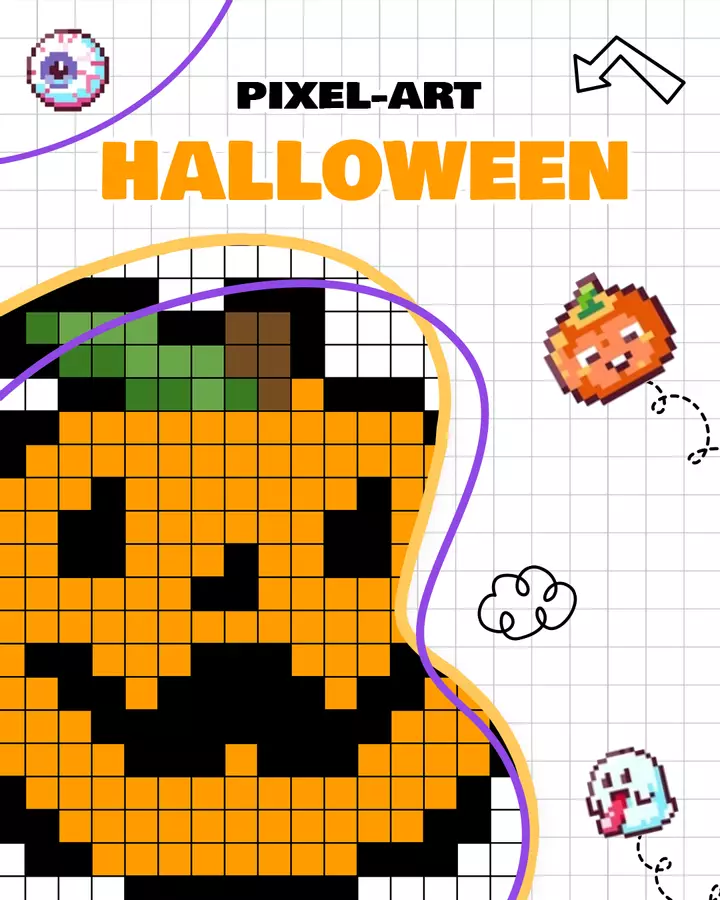 Pixel Art - Halloween Esercizi - Pixel Art - Halloween - Maestro Francesco - Pagina di copertina