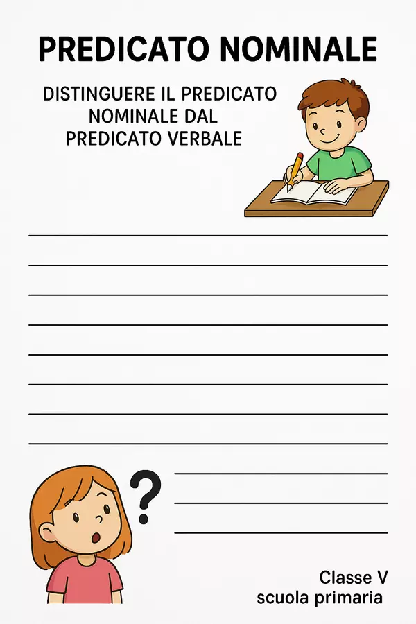 Predicato nominale vs predicato verbale: esercizi Esercizi - Predicato nominale vs predicato verbale: esercizi - Maestra di Italiano - Pagina di copertina