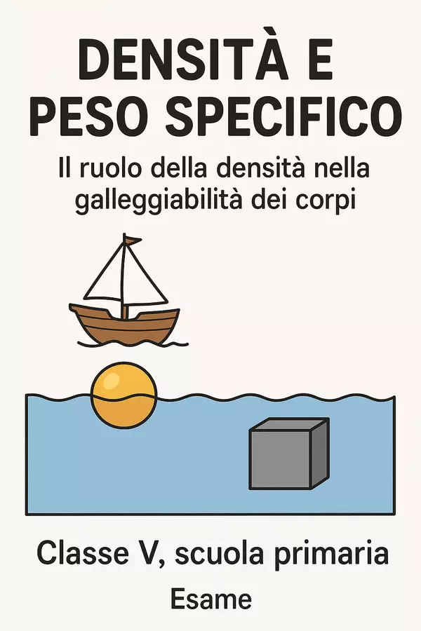 Esame: densità e galleggiabilità dei corpi Compiti in classe/Test - Esame: densità e galleggiabilità dei corpi - Scienza Magica - Pagina di copertina
