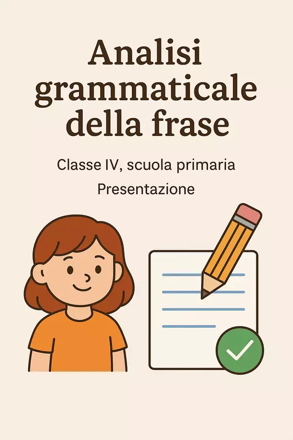 Analisi grammaticale della frase Presentazioni / Lavagne - Analisi grammaticale della frase - Maestra di Italiano - Pagina di copertina