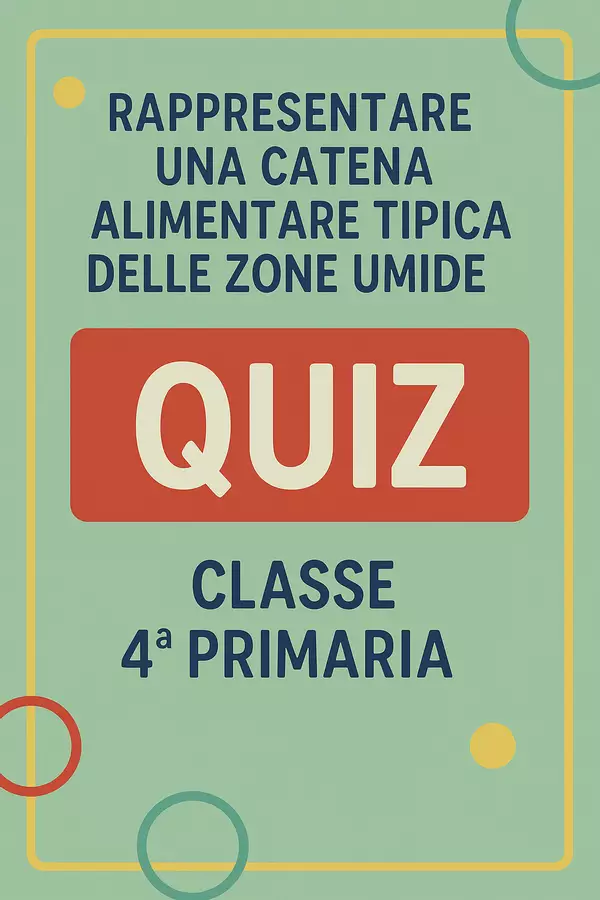 Quiz Rappresentare la catena alimentare tipica delle paludi Quiz - Quiz Rappresentare la catena alimentare tipica delle paludi - Maestra Geo Giulia - Pagina di copertina