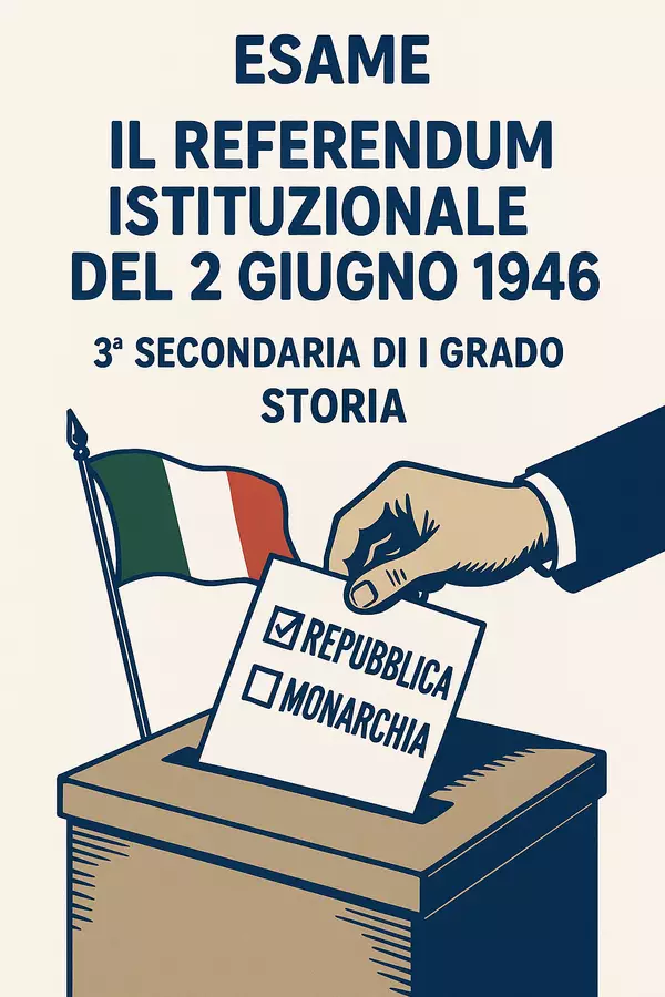 Esame: Il referendum istituzionale del 2 giugno 1946 Compiti in classe/Test - Esame: Il referendum istituzionale del 2 giugno 1946 - La Macchina del Sapere - Pagina di copertina