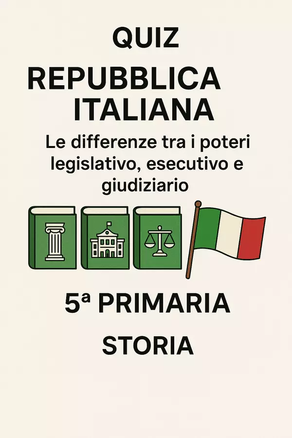 Quiz sui Poteri della Repubblica Italiana Quiz - Quiz sui Poteri della Repubblica Italiana - La Macchina del Sapere - Pagina di copertina