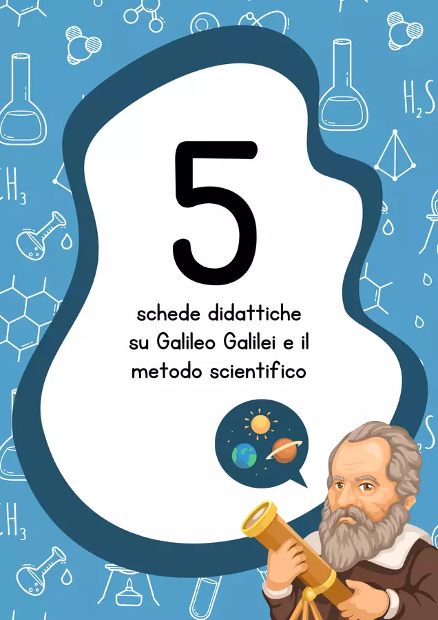 Schede didattiche su Galileo Galilei e il metodo scientifico Materiale di supporto/inclusione - Schede didattiche su Galileo Galilei e il metodo scientifico - MilleLibriPerBambini - Pagina di copertina
