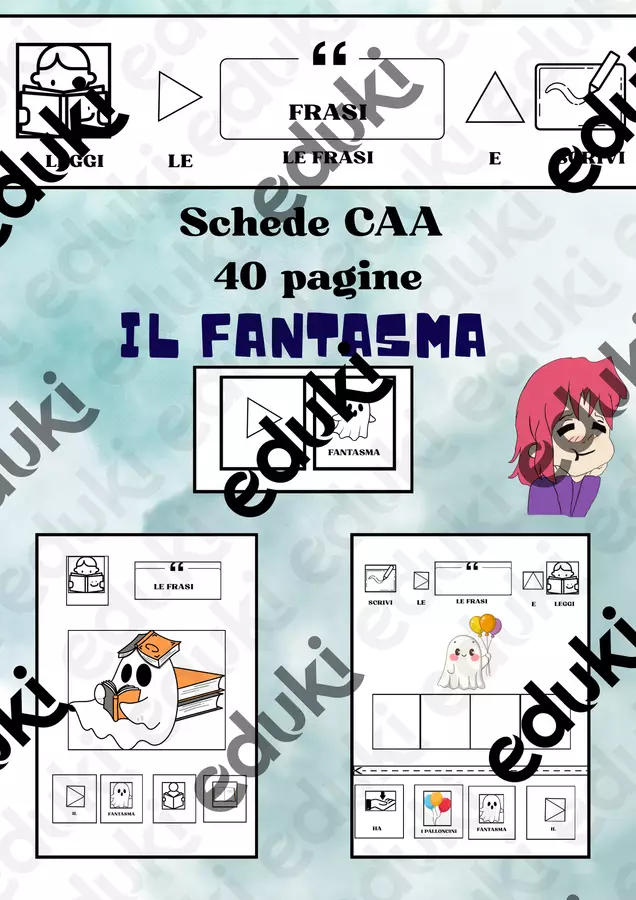IL FANTASMA: CAA lettura e scrittura (speciale halloween) Materiale di supporto/inclusione - IL FANTASMA: CAA lettura e scrittura (speciale halloween) - educatrice_oepac - Pagina di copertina