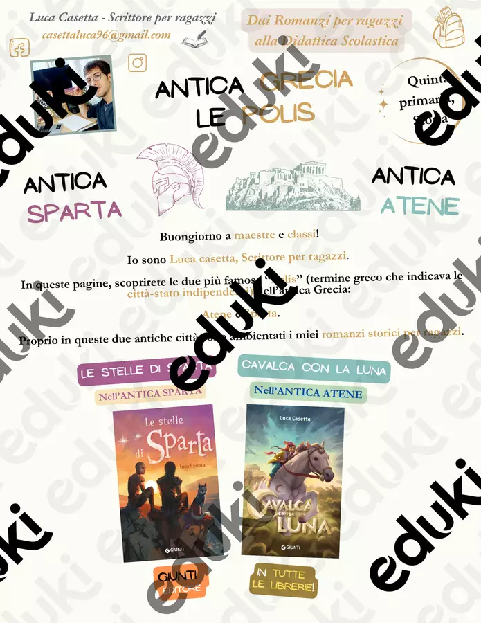 Le Polis di Atene e Sparta - da autore per ragazzi Luca Casetta Opere didattiche / Libri di testo - Le Polis di Atene e Sparta - da autore per ragazzi Luca Casetta - Luca Casetta - Pagina di copertina