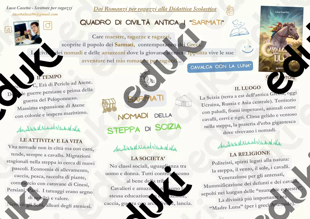 I Sarmati, nomadi della steppa - Quadro di Civiltà da autore per ragazzi Luca Casetta Opere didattiche / Libri di testo - I Sarmati, nomadi della steppa - Quadro di Civiltà da autore per ragazzi Luca Casetta - Luca Casetta - Pagina di copertina