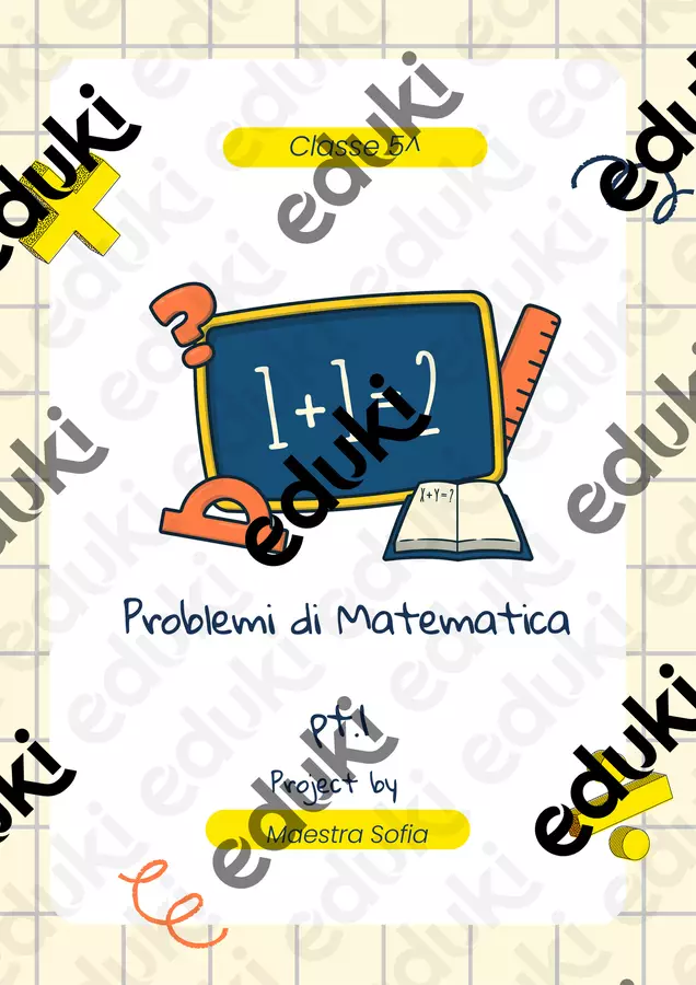 Maestra Sofia_ Problemi Matematica Esercizi - Maestra Sofia_ Problemi Matematica - Maestra Sofia - Pagina di copertina