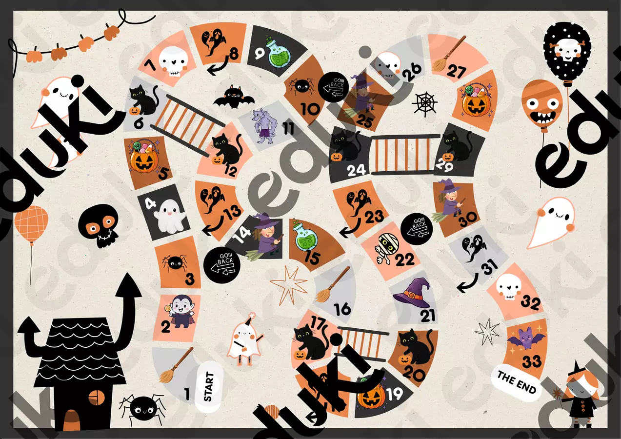 SPOOKY GAME BOARD Materiale interattivo - SPOOKY GAME BOARD - TEACHERMARIKA - Pagina di copertina