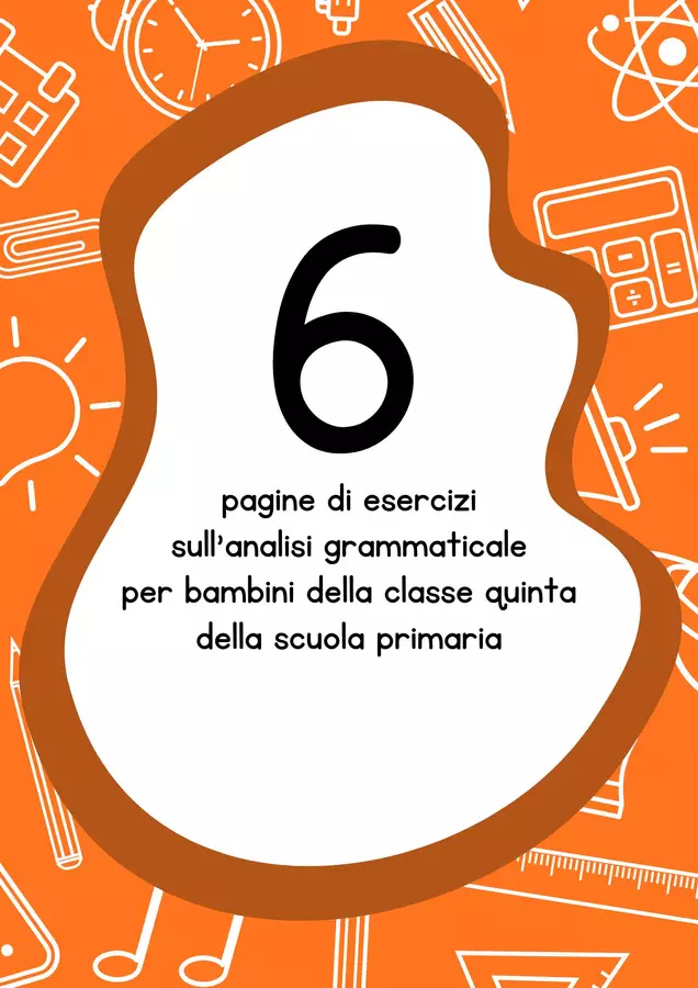 Esercizi di italiano sull'analisi grammaticale per la classe quinta Esercizi - Esercizi di italiano sull'analisi grammaticale per la classe quinta - MilleLibriPerBambini - Pagina di copertina