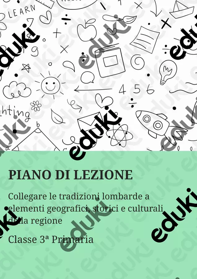 Geografia e Tradizioni della Lombardia Piani di lezione - Geografia e Tradizioni della Lombardia - Maestra Geo Giulia - Pagina di copertina