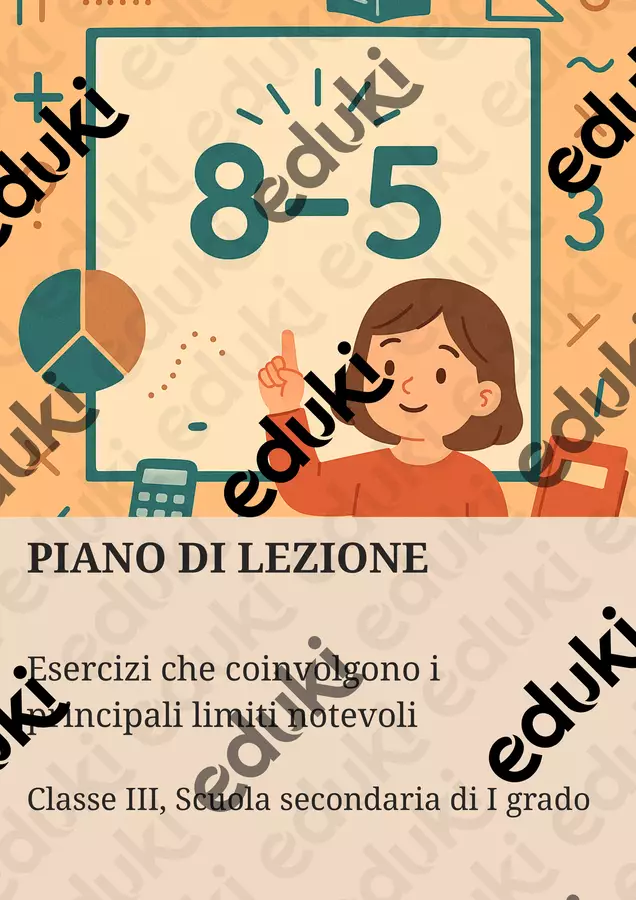 Esercizi con i principali limiti notevoli Piani di lezione - Esercizi con i principali limiti notevoli - Matematica Insieme - Pagina di copertina
