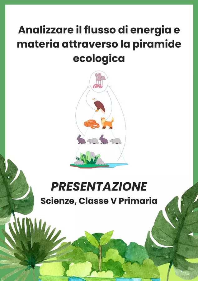 Analizzare il flusso di energia e materia attraverso la piramide ecologica Presentazioni / Lavagne - Analizzare il flusso di energia e materia attraverso la piramide ecologica - Scienza Magica - Pagina di copertina